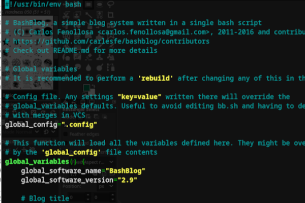 Bashblog script