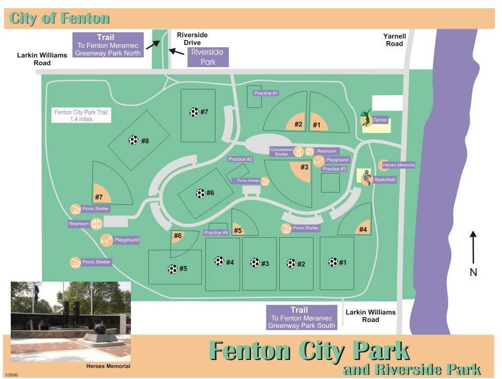Fenton City Park map