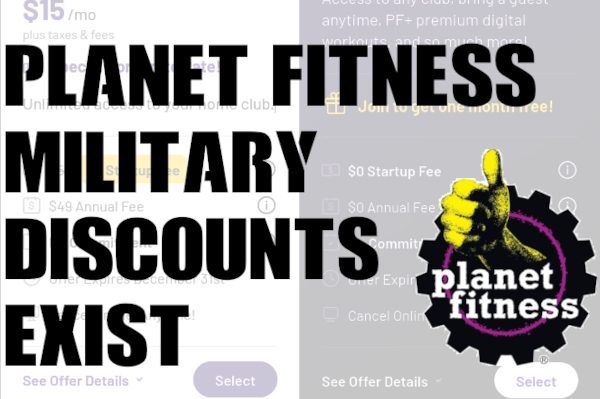 Military discounts at Planet Fitness